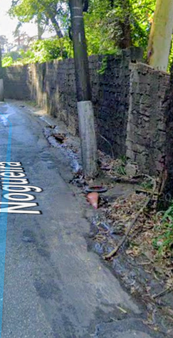 Um trecho da rua retirada do Google maps