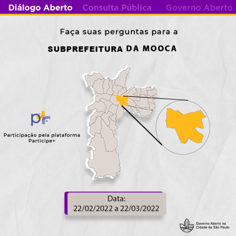 Diálogo Aberto 2021 - Subprefeitura da Mooca