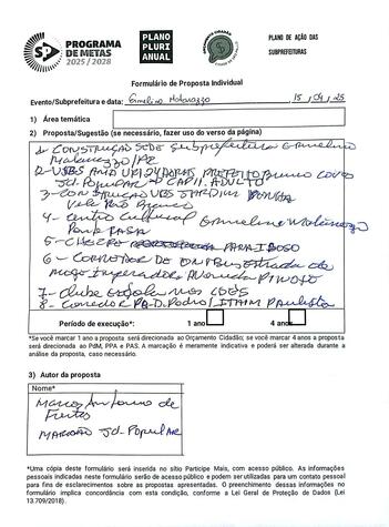 Proposta Individual Audiência Pública