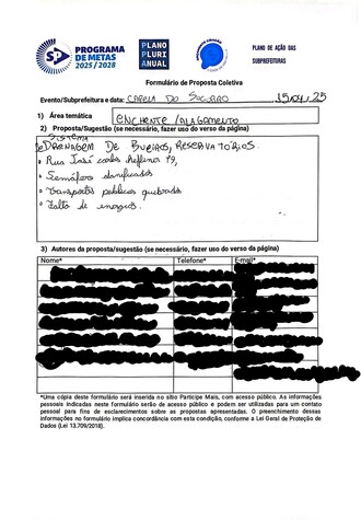 Proposta coletiva para melhorias na rua José Carlos Heffner