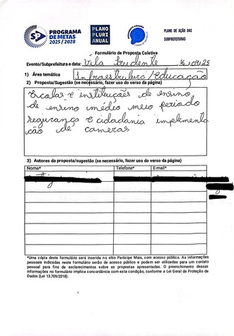 Implementação de câmeras de segurança