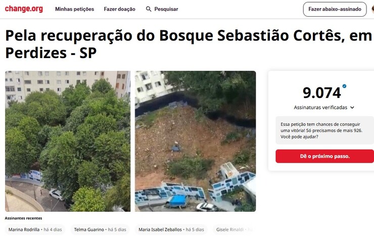 SALVE O BOSQUE DE PERDIZES