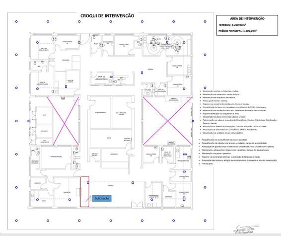 Planta da reforma da UBS Mooca I 