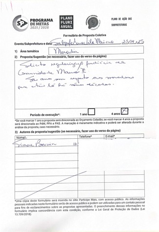 Proposta Coletiva - Vila Mariana