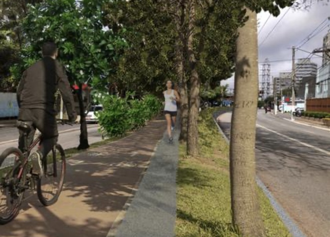 Ciclovia e parque linear na Av. Paes de Barros