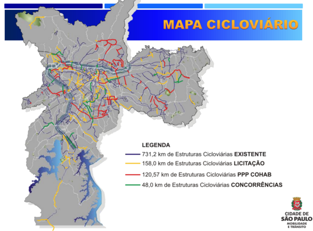 Mapa cicloviário 2028