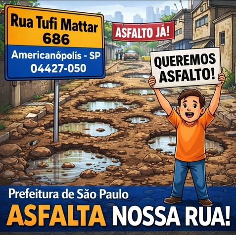 Asfalto, drenagem e calçadas na Rua Tufi Mattar – Americanópolis