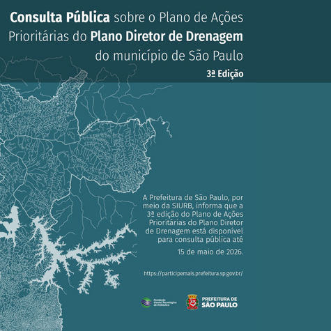 Consulta Pública do Lançamento dos Cadernos de Drenagem  - PDD 3a edição