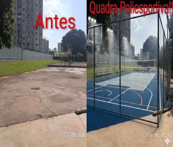 imagem ilustrativa quadra poliesportiva