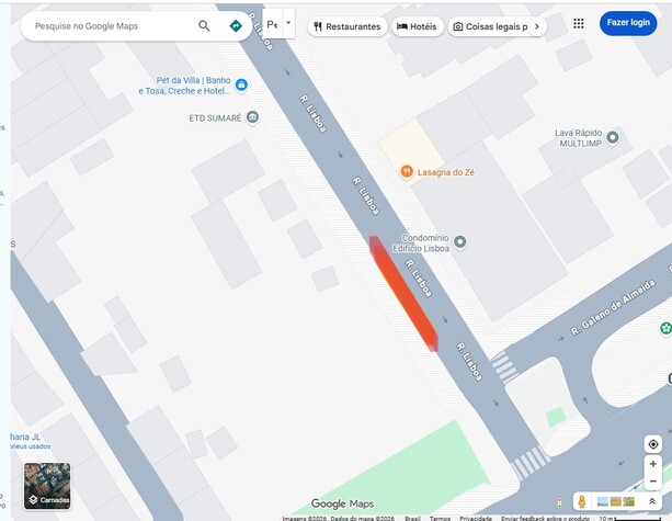 Local para instalação da vaga verde 
