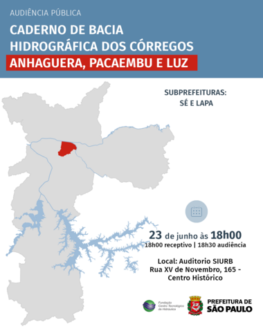 Elaboração do Caderno de Drenagem dos Córregos Anhanguera, Pacaembu e Luz