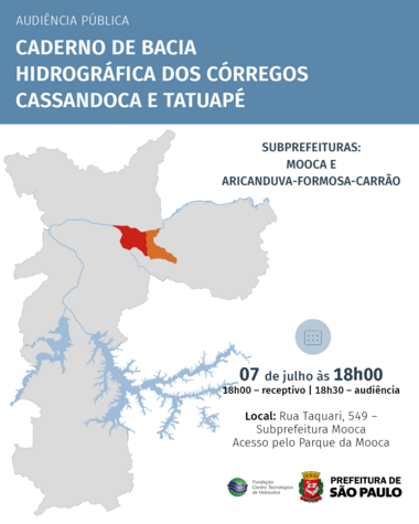 Elaboração do Caderno de Bacia Hidrográfica do Córrego Tatuapé