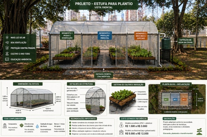 Projeto Estufa para Plantio
